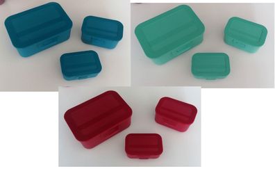 Versperdosen Set 3 Teilig Brotdose 18 * 13 * 6,5 cm - 12 * 8*5 cm - 10,5 * 7*3,5 cm