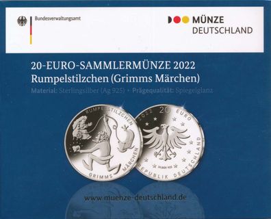 Deutschland 2022 - 20 Euro - Rumpelstielzchen PL*