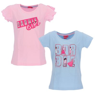 Barbie T-Shirt 2-Er Set für Mädchen 100 % Baumwolle