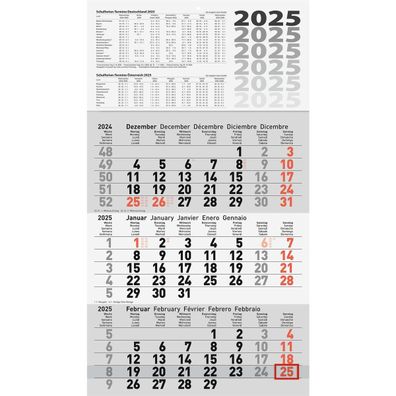 Glocken Wandkalender 5060114005 30x52cm 3M/1S
