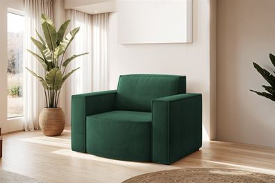 Sessel Designersessel PALMA in Stoff Noel Grün