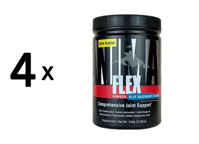 4 x Universal Nutrition Animal Flex Powder (380g) Blue Raspberry