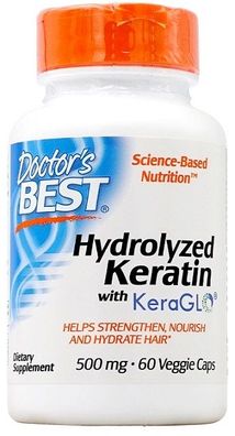 Hydrolyzed Keratin, 500mg - 60 vcaps