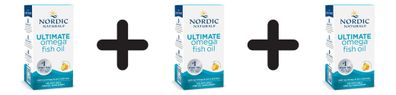 3 x Nordic Naturals Ultimate Omega, 1280mg Lemon - 120 softgels