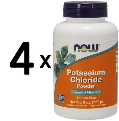 4 x NOW Foods Potassium Chloride Powder - 227g