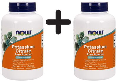 2 x NOW Foods Potassium Citrate Powder - 340g