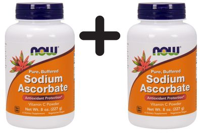 2 x NOW Foods Sodium Ascorbate, Powder Buffered - 227g