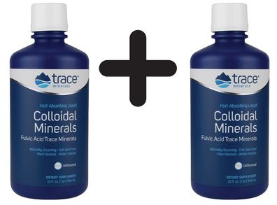2 x Trace Minerals Colloidal Minerals, Unflavored - 946 ml