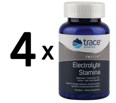 4 x Trace Minerals Electrolyte Stamina - 90 tablets