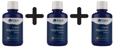 3 x Trace Minerals Liquid Magnesium, 300mg - 473 ml