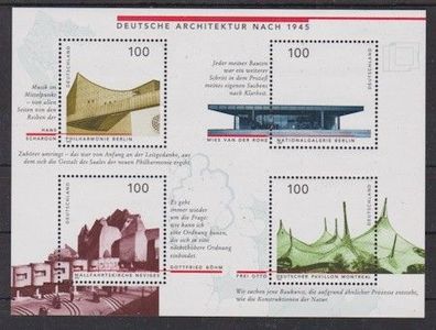 BRD 1997 postfrisch MiNr. Block 37 Deutsche Architektur nach 1945