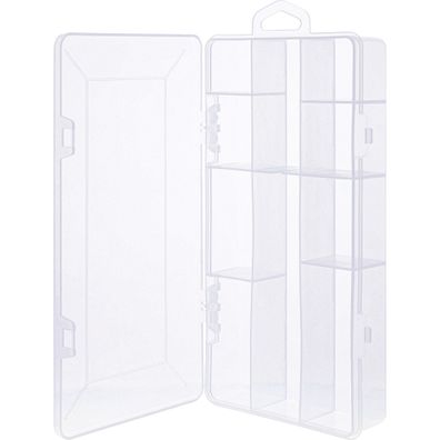 InLine® Kleinteilebox, 10 Fächer, Abmessungen: 206x107x33mm, transparent