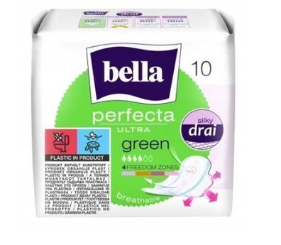 Bella Perfecta Ultra Grün Binden, 10er Pack