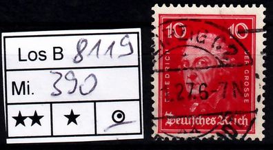 Los B8119: Deutsches Reich Mi. 390, gest
