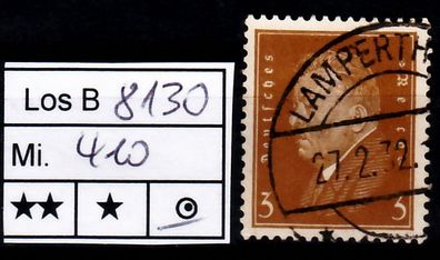 Los B8130: Deutsches Reich Mi. 410, gest