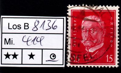 Los B8136: Deutsches Reich Mi. 414, gest