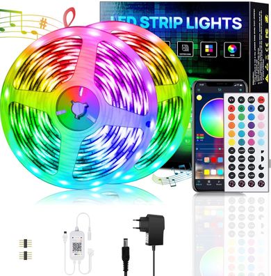 TEKOO LED Stripe, LED- Streifen, Lichtstreifen, Lichterketten, Bluetooth, RGB, 15M