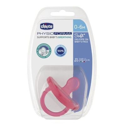 Chicco Beruhigender Silikonschnuller Soft 0-6m, Hellrosa - 2er Set