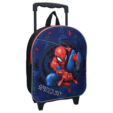 Spiderman 3D Trolley-Rucksack mit Teleskopgriff und verstellbaren Gurten für Kinder