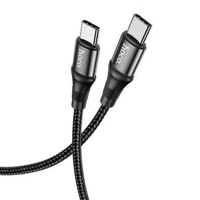 Ladekabel USB Typ C auf USB Typ C PD 100W X50 1m in schwarz