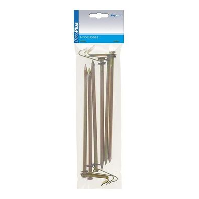 Felsbodenhering 21cm Metal mit Haken 6 Stück im Polybeutel