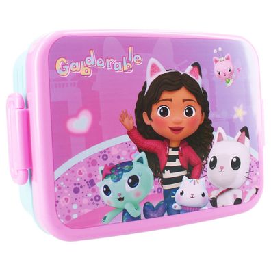 Gabby's Dollhouse Lunchbox Frühstücksbox Brotdose für Kinder ideal für Schule