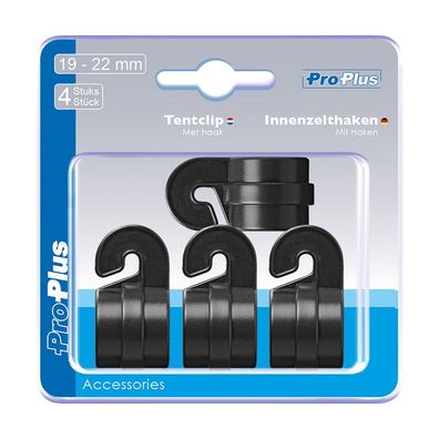 Innenzelthaken 19-22mm mit Haken 4 Stück im Blister