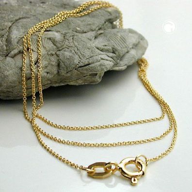 Kette 0,7mm dünne Ankerkette 9Kt GOLD 38cm 42cm 45cm