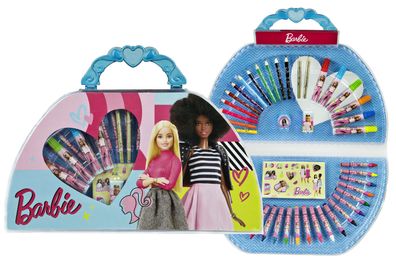 Barbie Kreativset Kompakter Zeichenkoffer für kleine Künstler