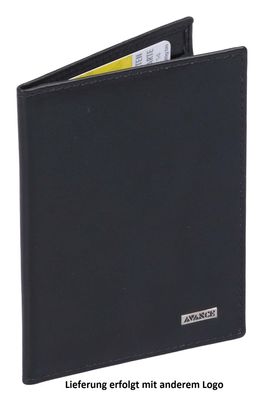 flache Ausweishülle Kartenetui Leder mit Sichtfach