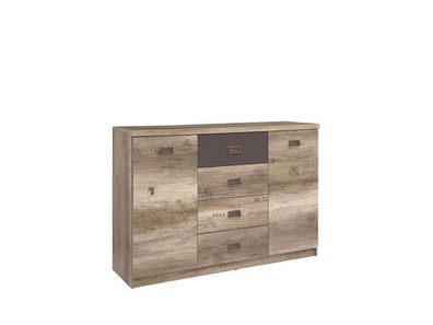 Kommode mit Schubladen Malcolm - Schubladenschrank - Sideboard - Braun