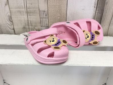 slobby Kinder Bade Clog rosa mit Teddy