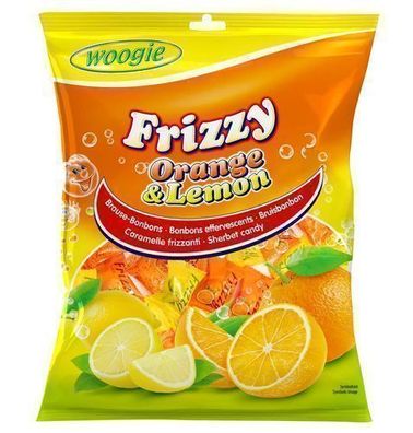 Woogie Sprudelbonbons mit Orange und Zitrone, 170 g