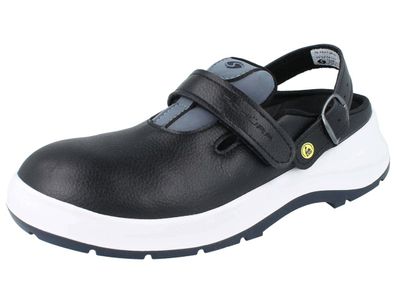 SCHÜRR Niki Pure Damen Berufsschuhe Clogs mit Fersenriemen OB schwarz Micorfaser