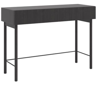 Selsey Nolie - Schminktisch mit 2 Schubladen, Holzoptik Esche Schwarz, 110 cm