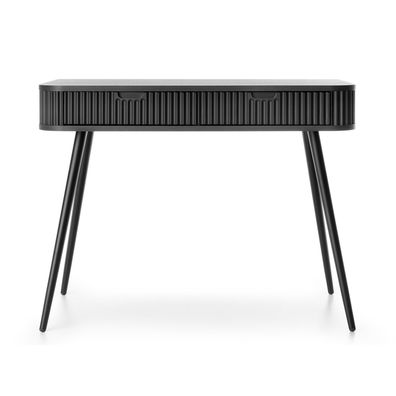 Selsey Zova - Schminktisch mit 2 Schubladen, schwarz, 110 cm