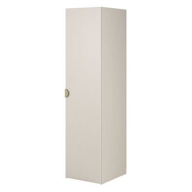 Selsey Moonir - Kleiderschrank 1-türig mit Stange und Schubladen, 50 cm, greige