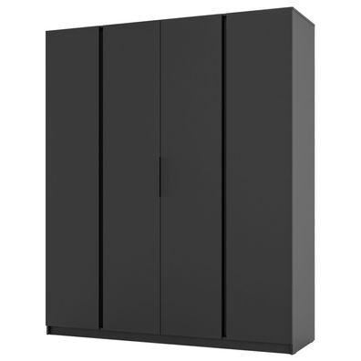 Selsey Kaja - Kleiderschrank 4-türig, 200 cm, schwarz