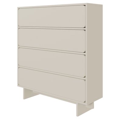 Selsey WUWU - Kommode mit 4 Schubladen, Greige 101 cm
