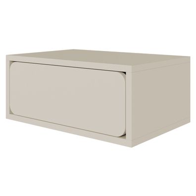 Selsey WUWU - Nachtkonsole mit Schublade, Greige, 50 cm