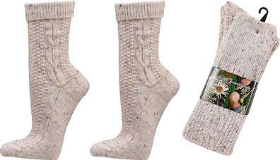 SOCKS PUR Trachtensocken mit Wolle „Tweedgarn“ 2 Paar