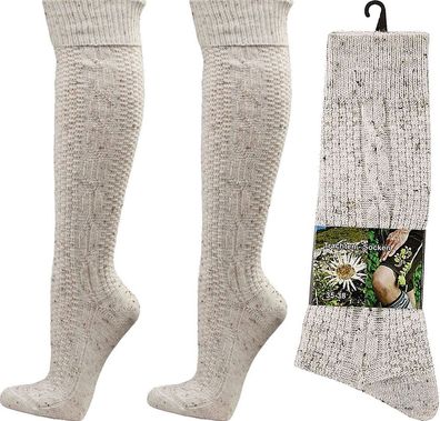 SOCKS PUR Trachten-Kniestrümpfe mit Wolle „Tweedgarn“ 2 Paar