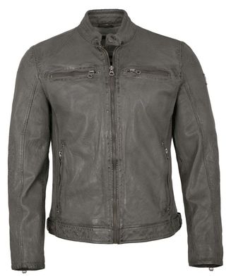 Gipsy by Mauritius - Herren Lederjacke Lammnappa grau