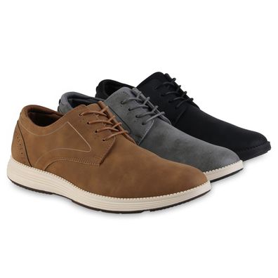 VAN HILL Herren Klassische Halbschuhe Schnürer Basic Freizeit Schnür-Schuhe 841610