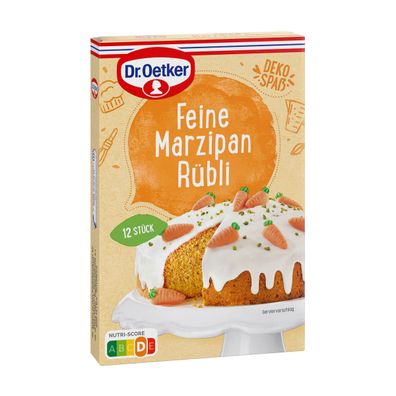 Dr. Oetker Feine Marzipan Rübli Kuchendeko 12 Stück 42g 4er Packung