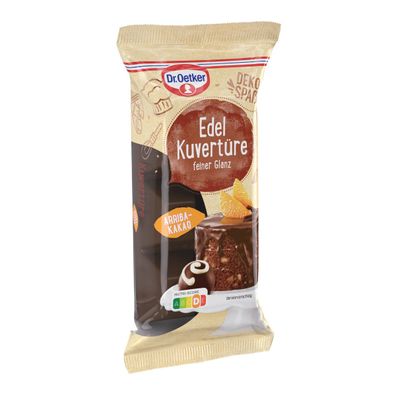 Dr. Oetker Edel Kuvertüre feine Edelkakaomasse 150g 4er Packung