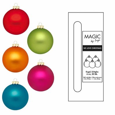 Weihnachtskugeln 20 Stk 6cm Mille Fiori Inge-Glas