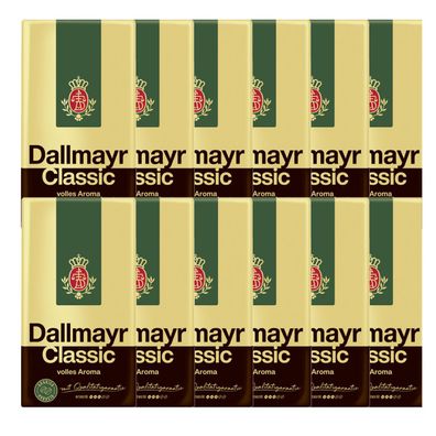 Dallmayr Classic gemahlen kräftiger Spitzenkaffee 500g 12er Pack