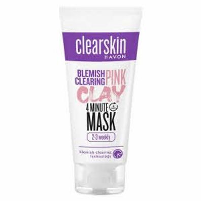 AVON clearskin 4-Minuten-Maske mit rosa Tonerde