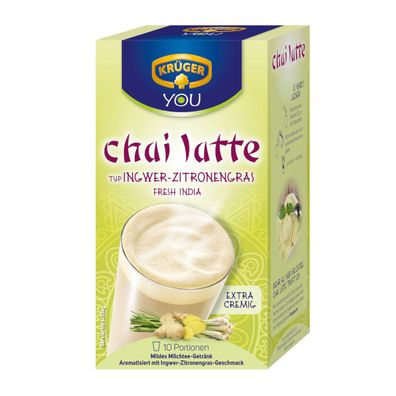 Krüger Chai Latte Typ Ingwer Zitronengras Fresh India 4er Pack